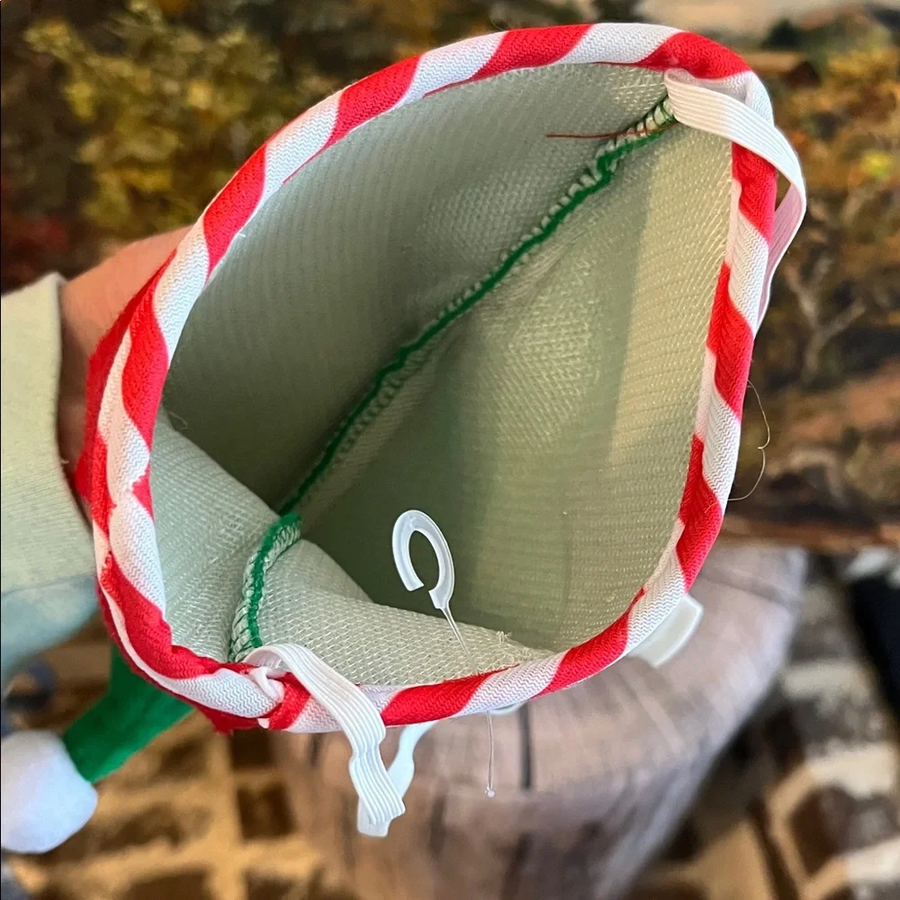 Festive Green, White and Red Pet Elf Hat / Cat